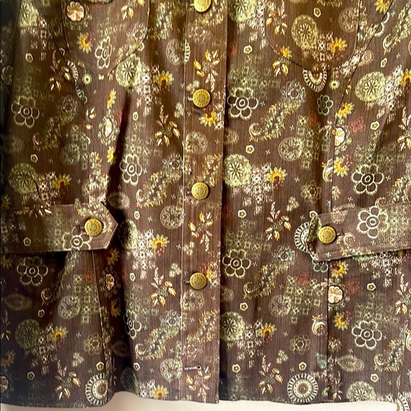 Christopher & Banks Jacket XL Brown Paisley Boho Print - Picture 6 of 7